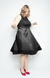Vestido Luminiscencia negro - Linea Dorada