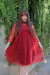 Vestido Magia estrellitas rojo - Linea Dorada - KliHor