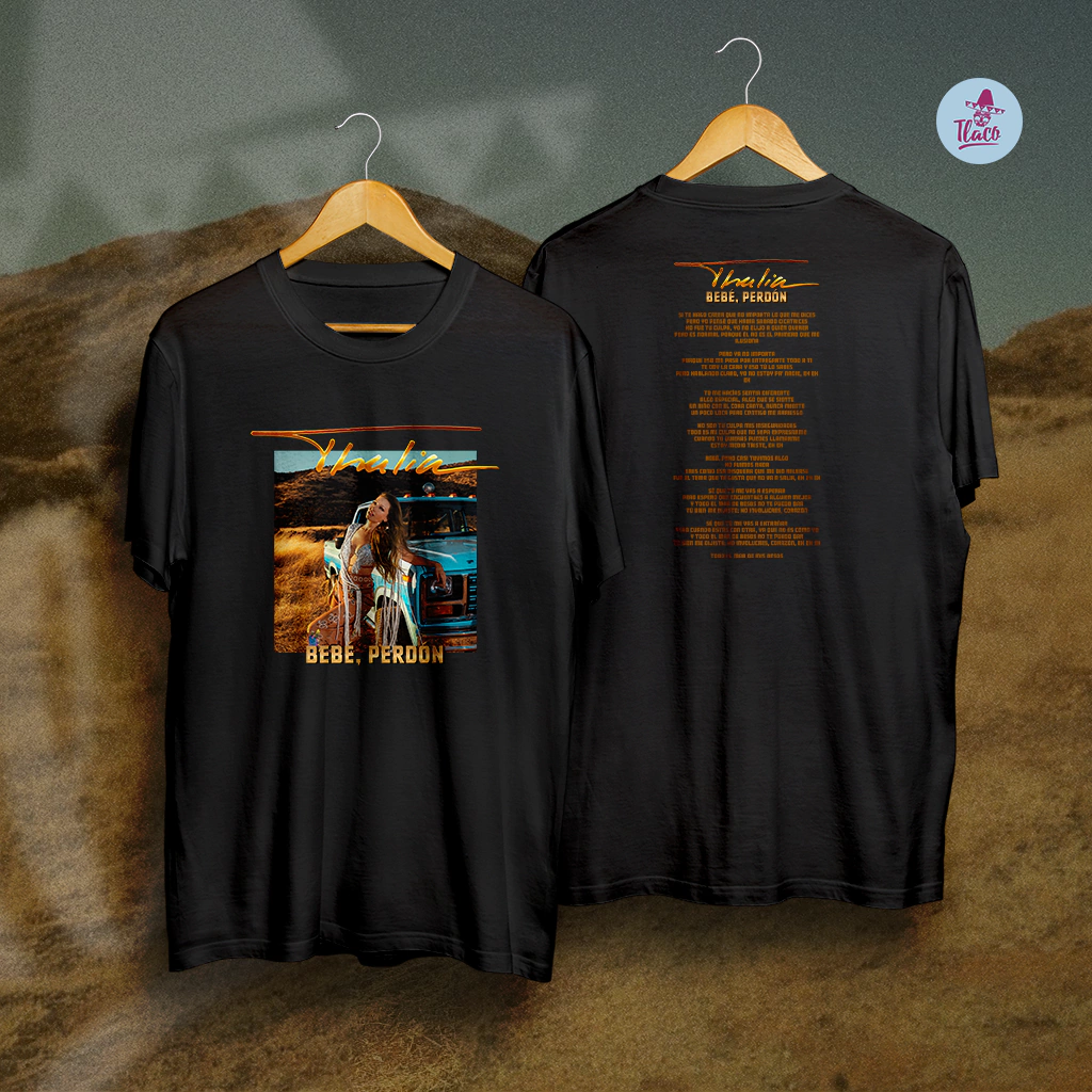 Camiseta Bebe Perdón Letra (Thalia)