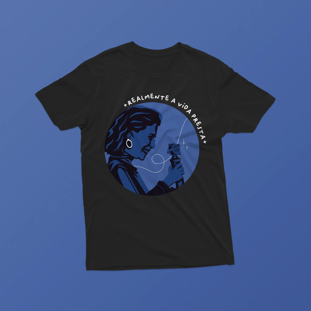 Camiseta A vida presta (Fernanda Torres)