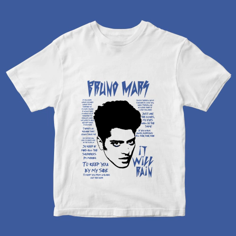 Camiseta It will rain (Bruno Mars)