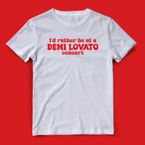 Camiseta I'd rather be at Demi Lovato concert