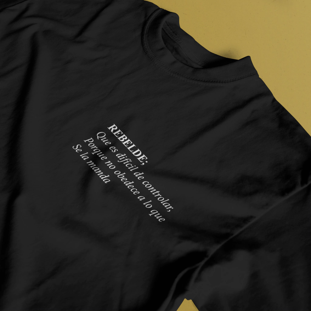 Camiseta Rebelde dicionário espanhol (RBD)