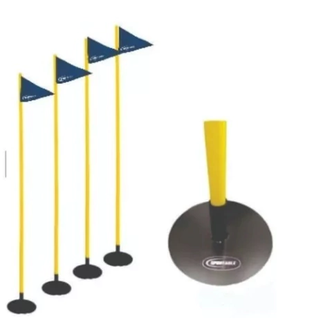 Banderín de Corner de 1,50mts x 4 U. con Base para Sintetico