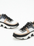 Zapatilla Serena Blanco Nude Negro Gaspeado