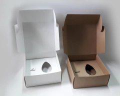 Caja sin visor para medio huevo de pascuas y cucharita - Pack de 10 unidades -