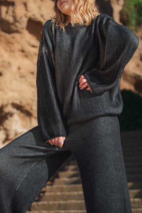 SWEATER ALEM BLACK&OFFWHITE - comprar online