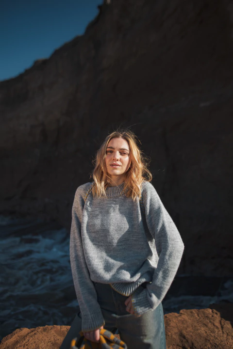 SWEATER ARENALES GRIS&PISTACHO - comprar online