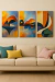 Triptico Abstracto Sidhartta (las 3 piezas) - Alberta Deco Cuadros Modernos - Tienda Online