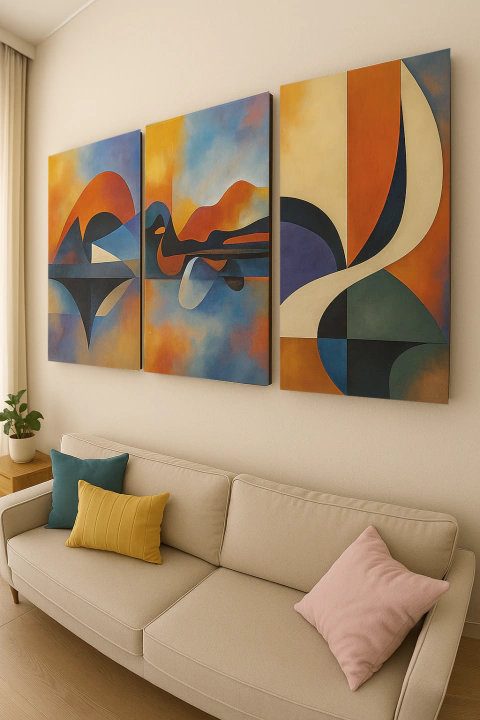 Triptico Abstracto Sidhartta (las 3 piezas) - comprar online