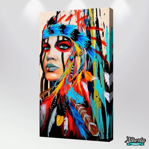 Cuadro Mural India Multicolor Moderno - comprar online