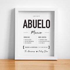 BIO ABUELA/O 20x25