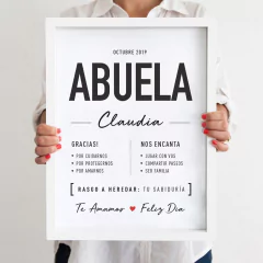 BIO ABUELA/O 30x40 en internet