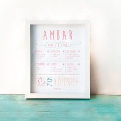 Biografía 1&2 años 20x 25 -colores a elección- - comprar online