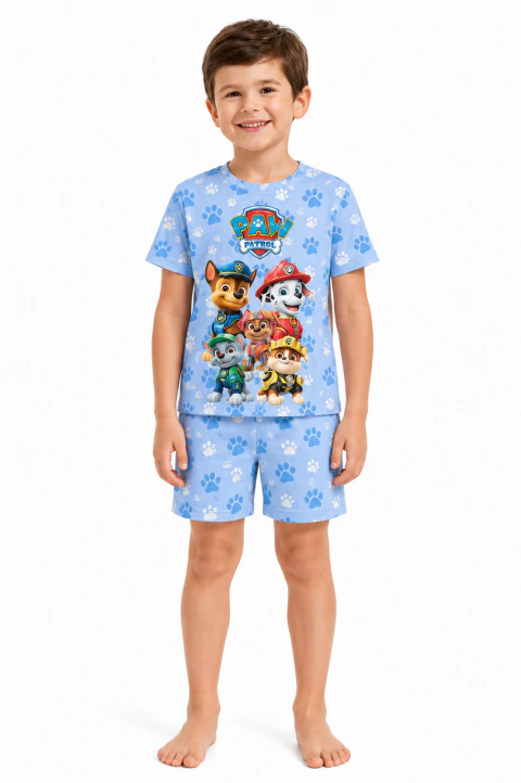 PIJAMA CURTO MENINO ESTAMPA PATRULHA CANINA