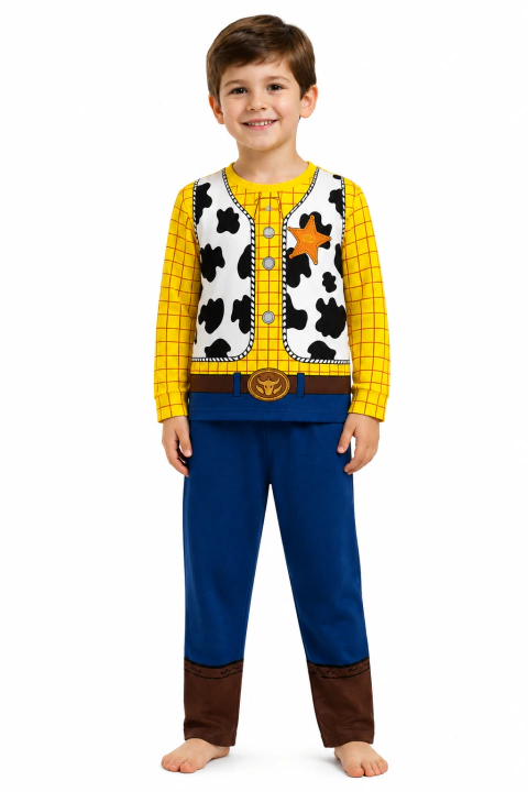 Pijama Manga Longa Infantil Menino Estampa wood