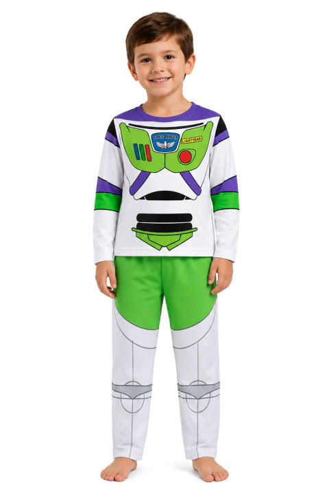 Pijama Manga Longa Infantil Menino Estampa Buzz