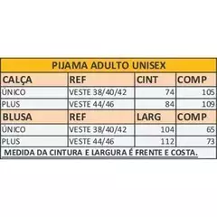 Pijama Feminimo Adulto Longo Estampa Divertida 44 na internet