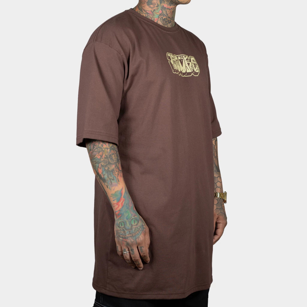 Camiseta Oversized 3 Sábios Marrom