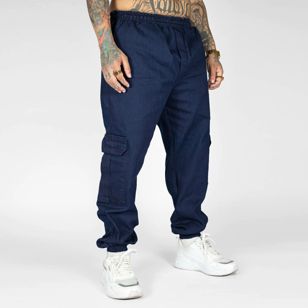 Calça Jeans Jogger Azul Marinho