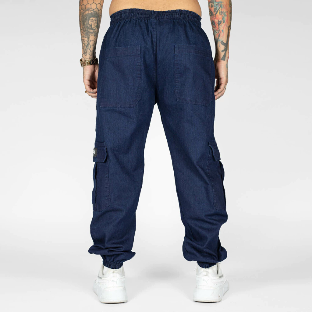 Calça Jeans Jogger Azul Marinho