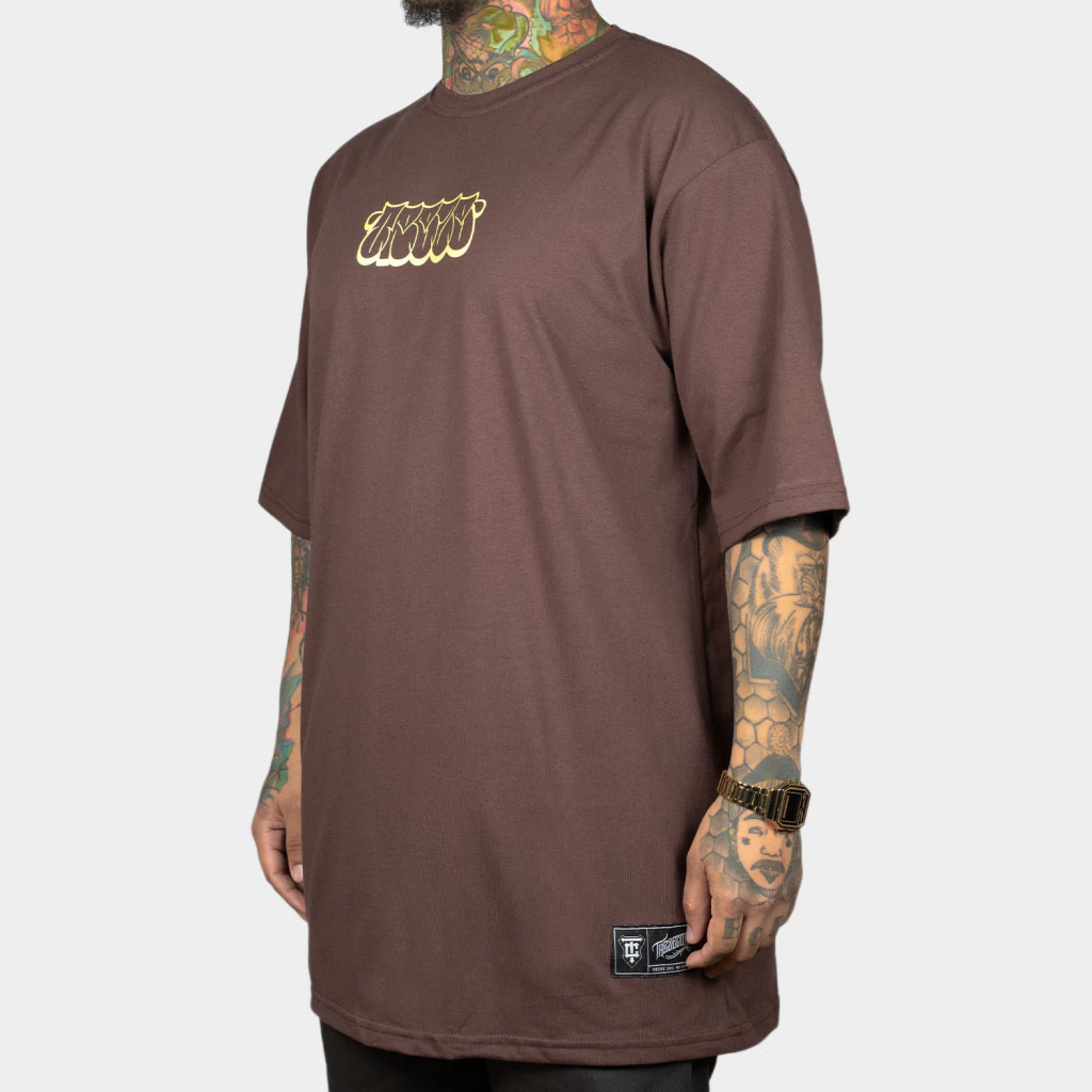 Camiseta Oversized Bomb Style Brown