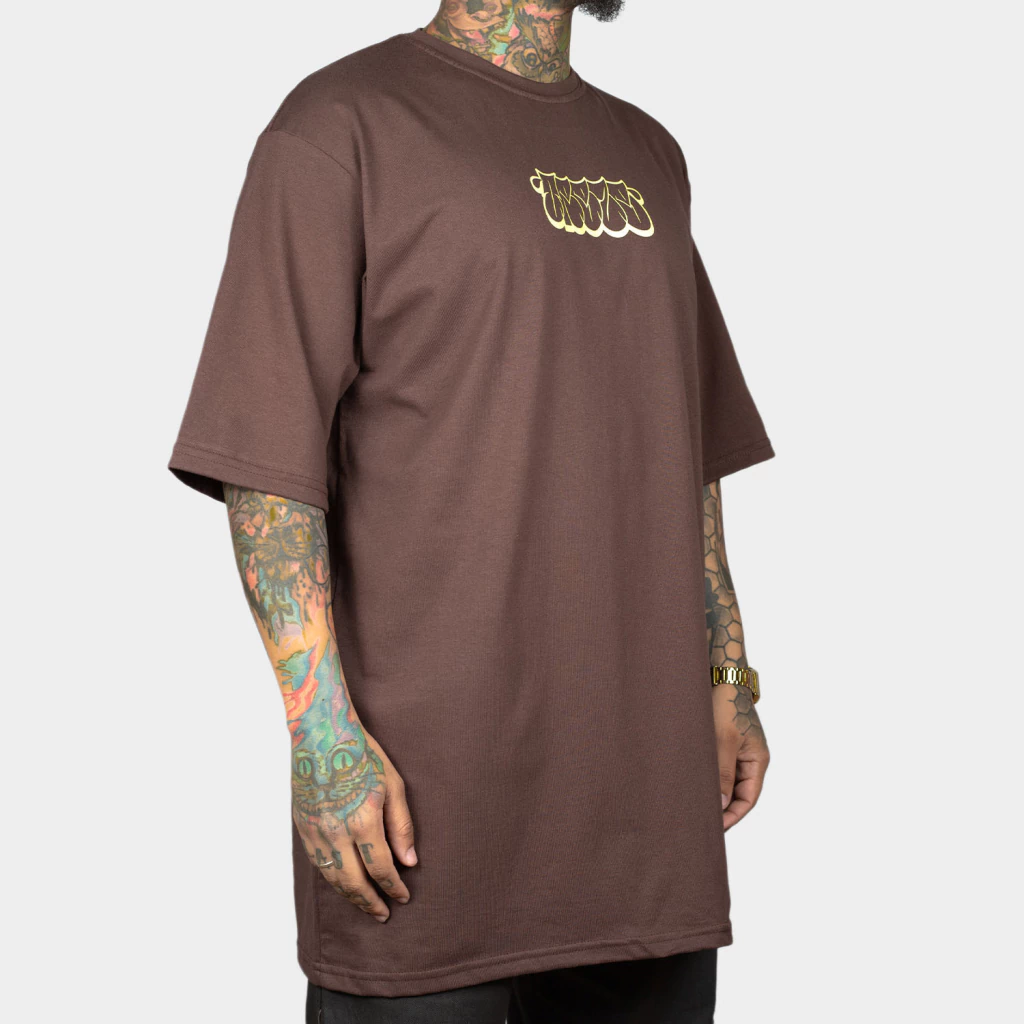 Camiseta Oversized Bomb Style Brown
