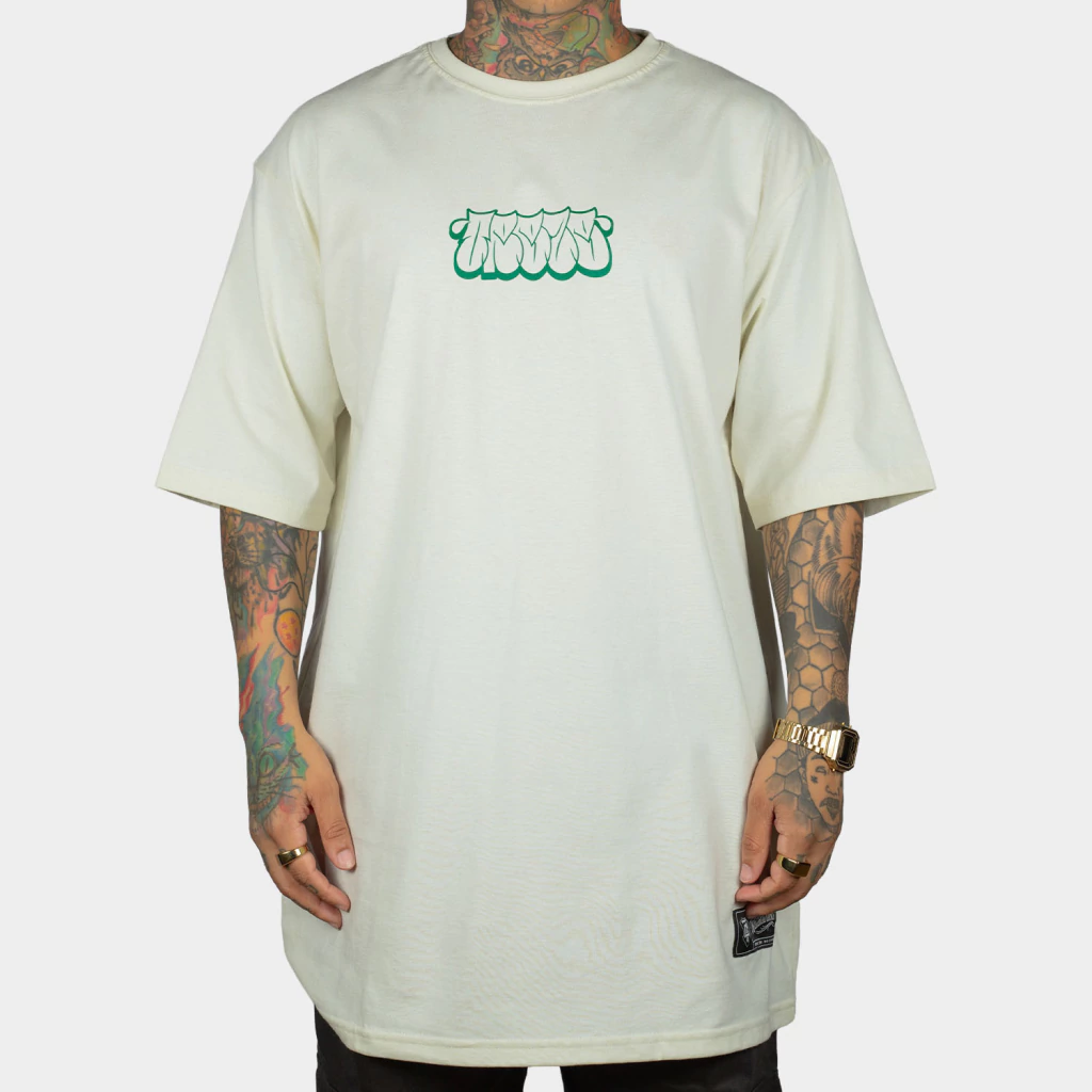 Camiseta Oversized Bomb Style Green Off-white