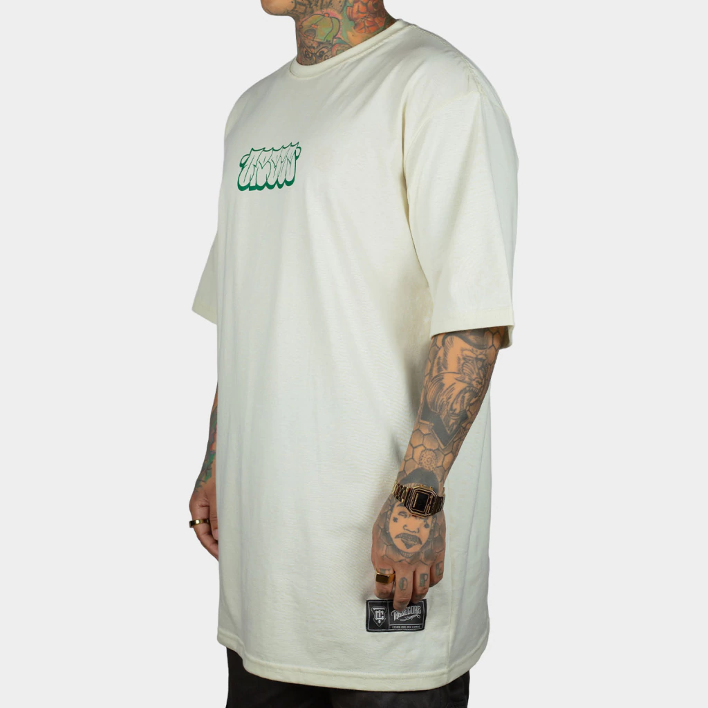 Camiseta Oversized Bomb Style Green Off-white