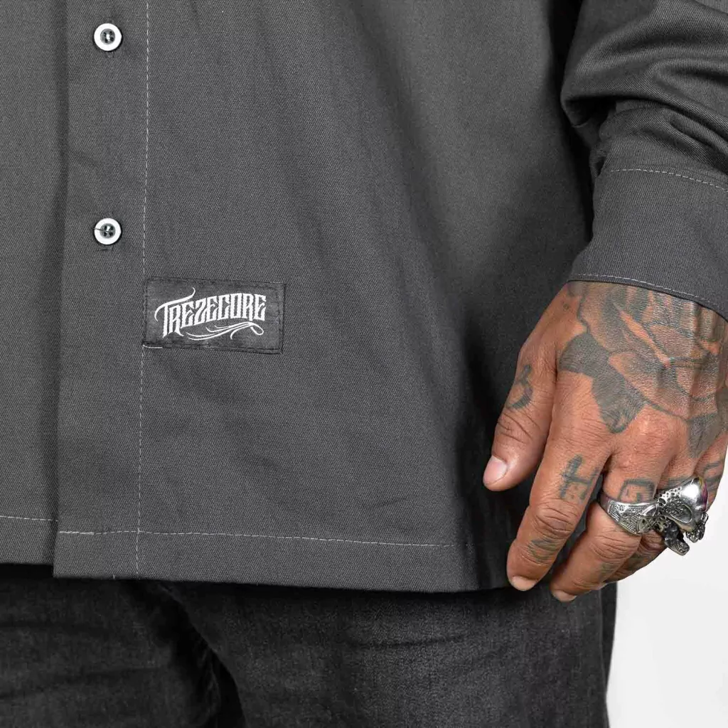 Camisa Work Shirt Treze Core - Manga Longa Cinza