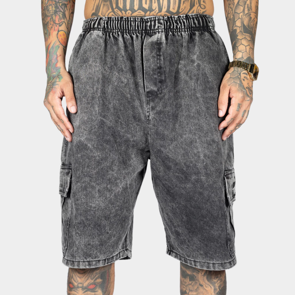 Bermuda Jeans Cargo Estonada