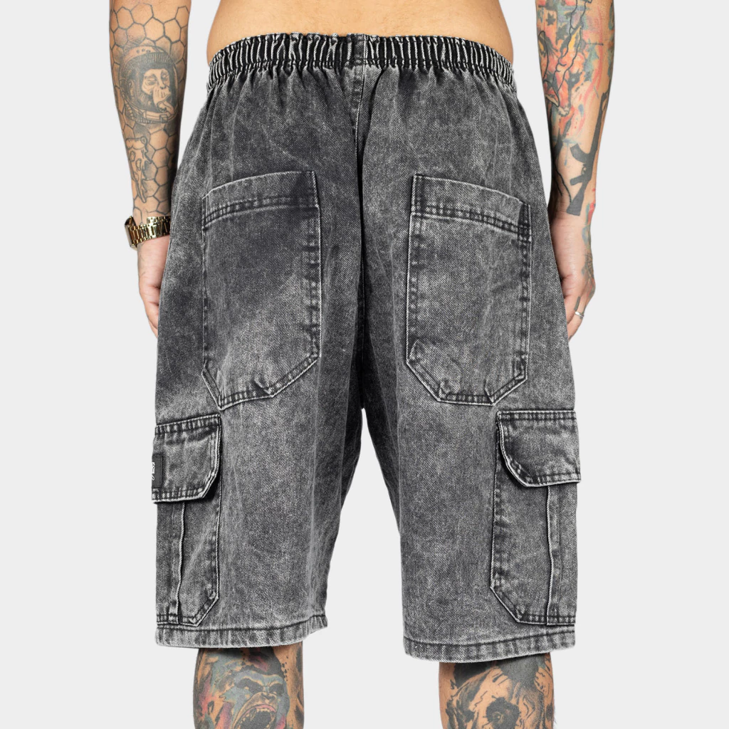 Bermuda Jeans Cargo Estonada