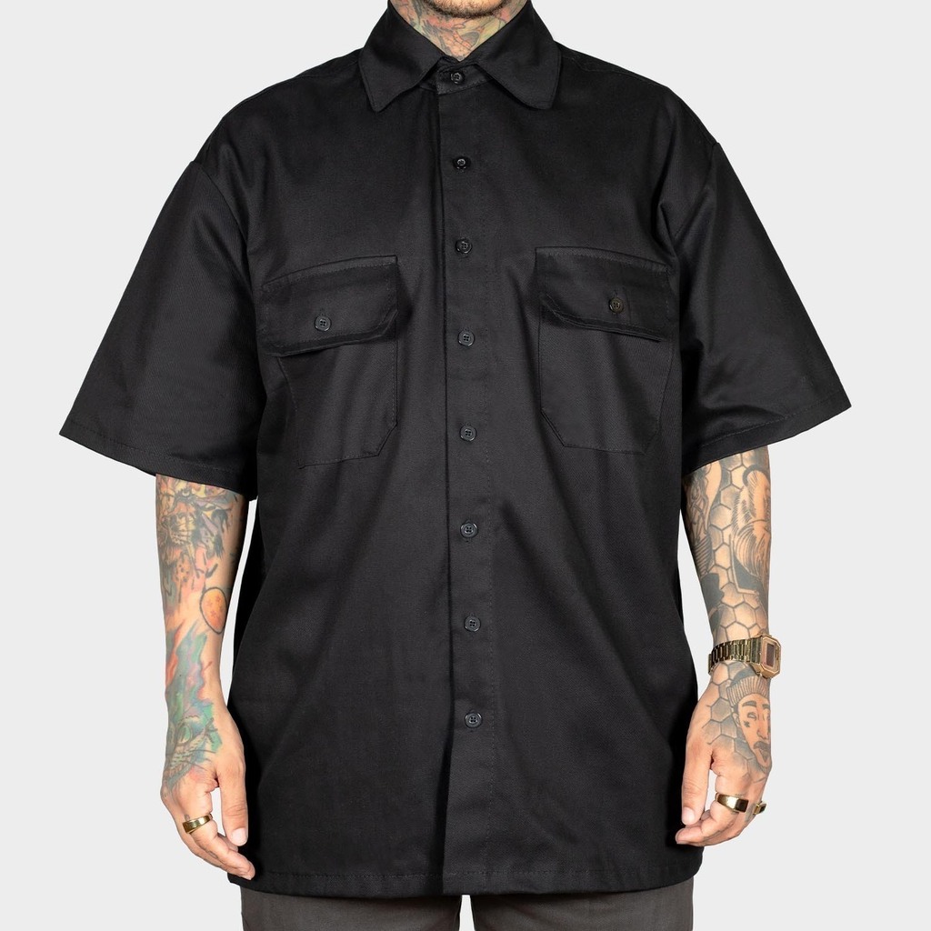 Camisa Work Shirt Preta Lisa