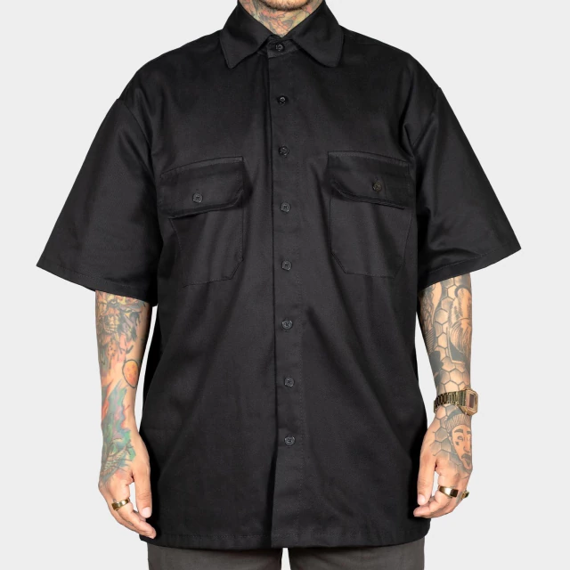 Camisa Work Shirt Preta Lisa - comprar online