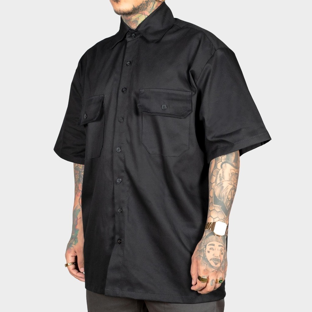Camisa Work Shirt Preta Lisa