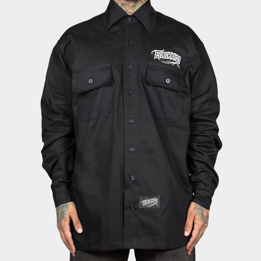 Camisa Work Shirt Treze Core - Manga Longa Preta