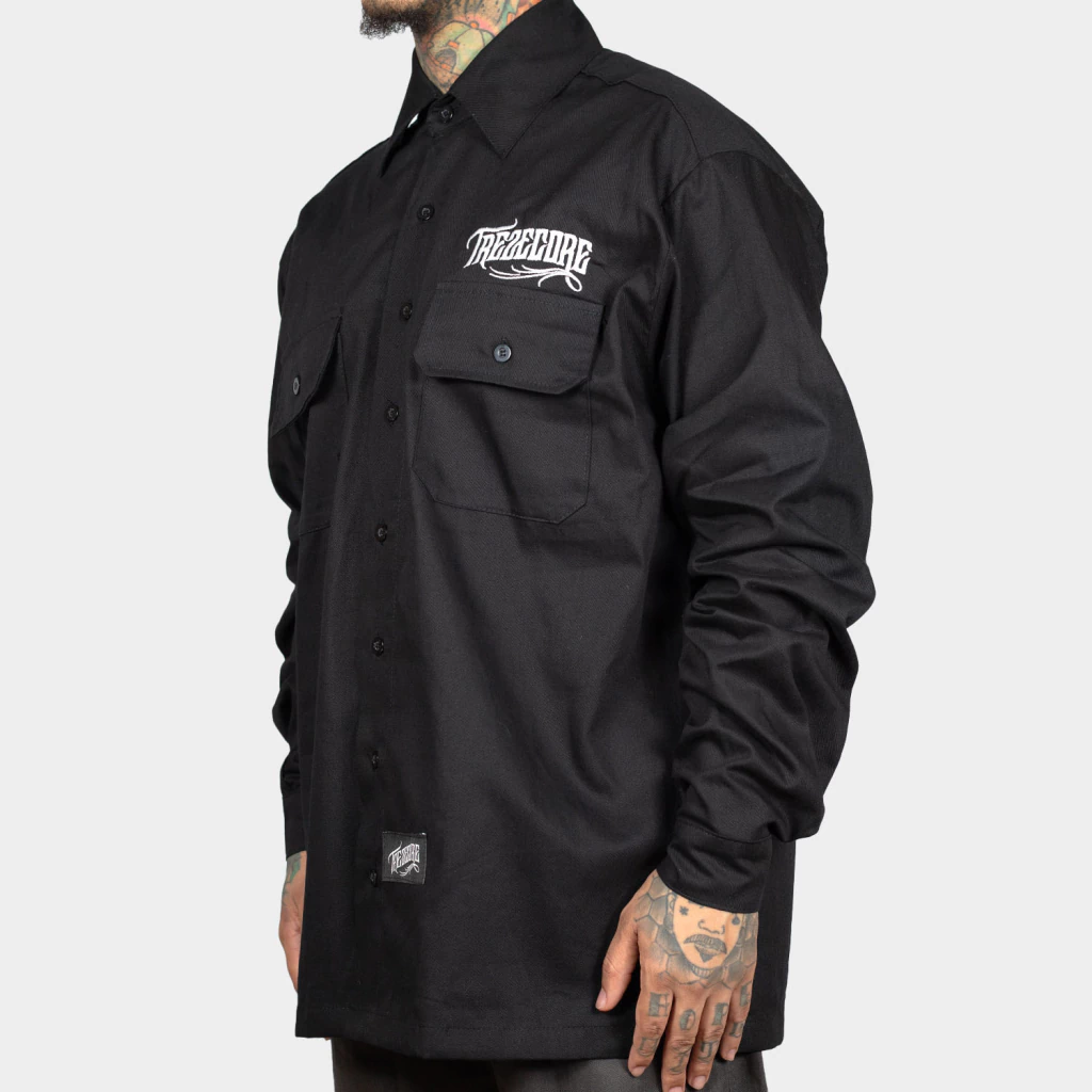 Camisa Work Shirt Treze Core - Manga Longa Preta