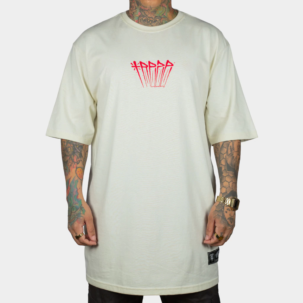 Camiseta Oversized Marginal Script Off-white