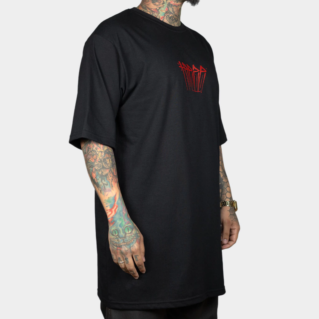 Camiseta Oversized Marginal Script Red