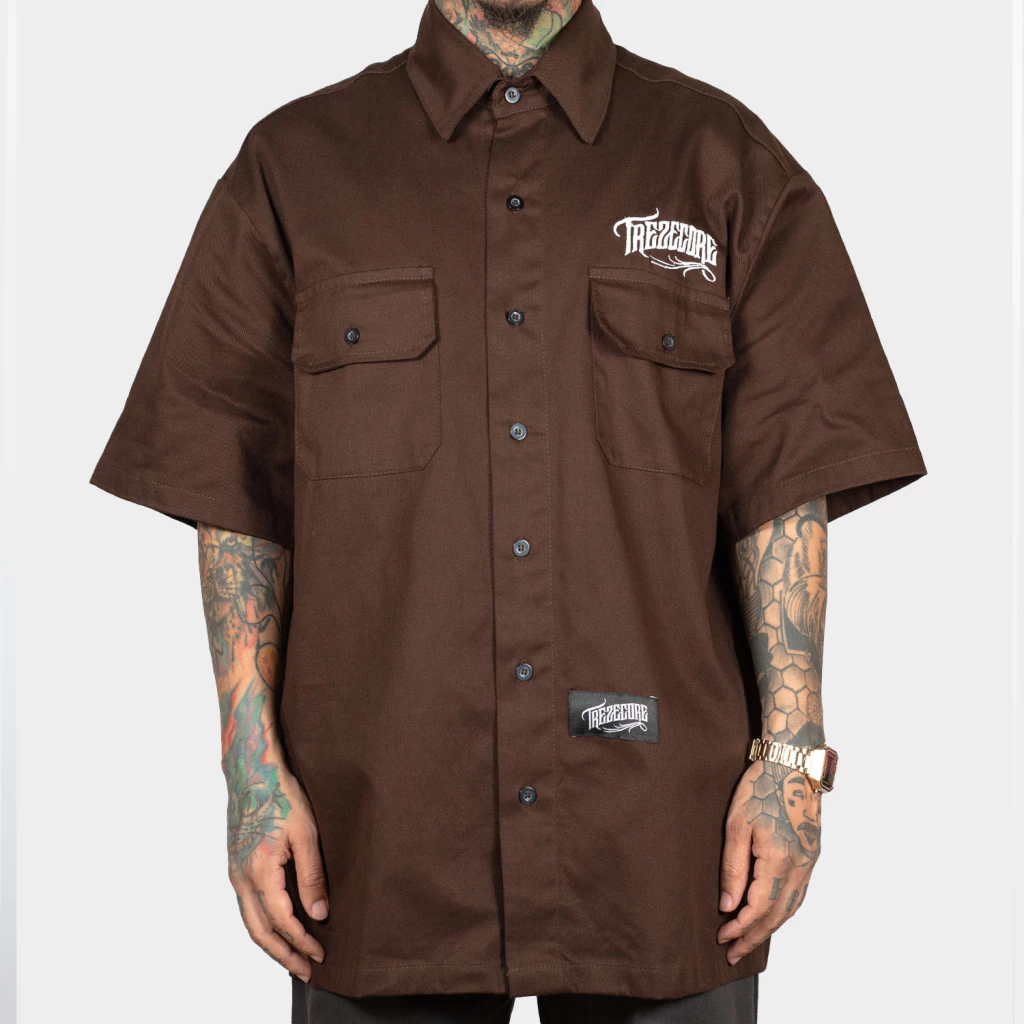 Camisa Work Shirt Treze Core - Marrom