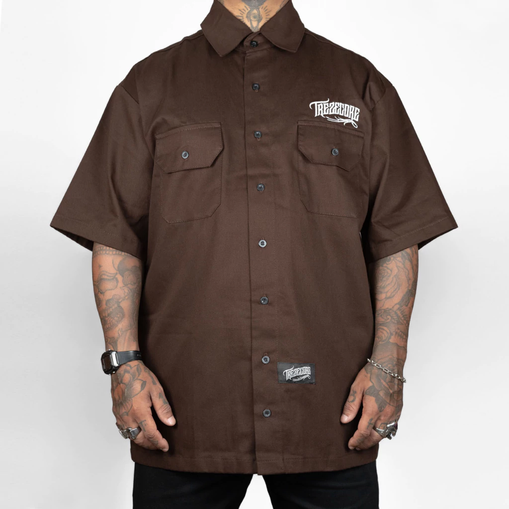 Camisa Work Shirt Treze Core - Marrom