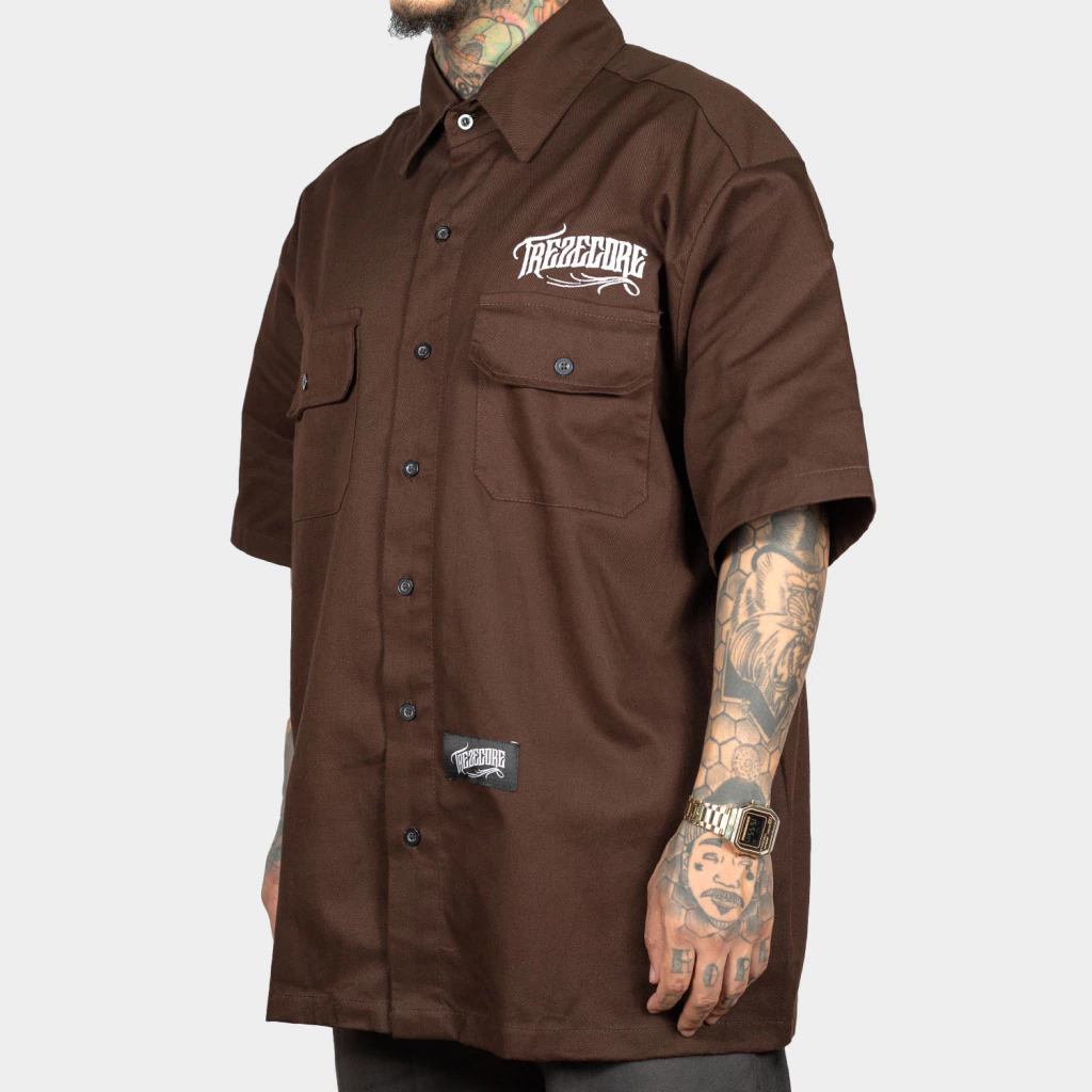 Camisa Work Shirt Treze Core - Marrom