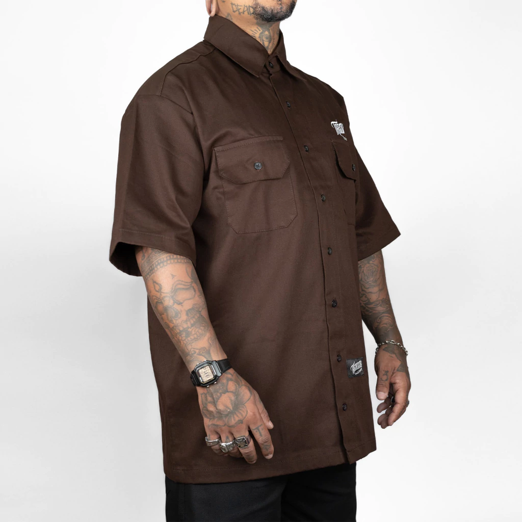 Camisa Work Shirt Treze Core - Marrom