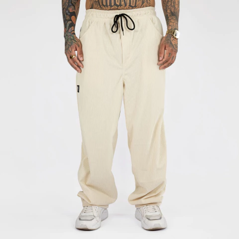 Calça Baggy Cotelê Off white - comprar online