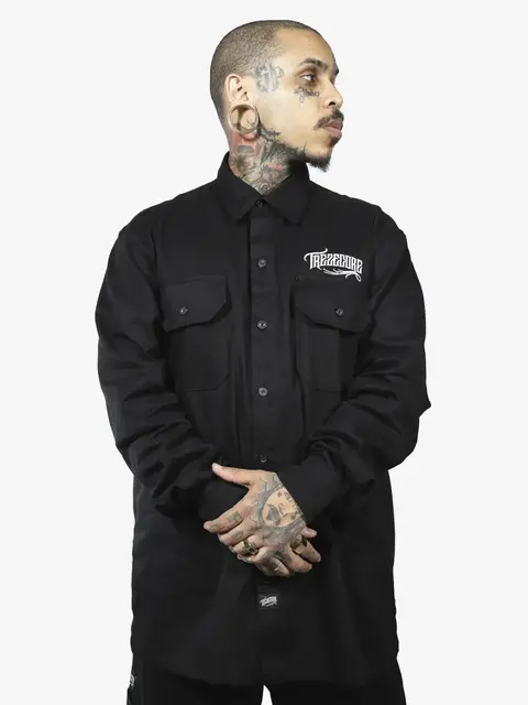 Camisa Work Shirt Preta Manga Longa