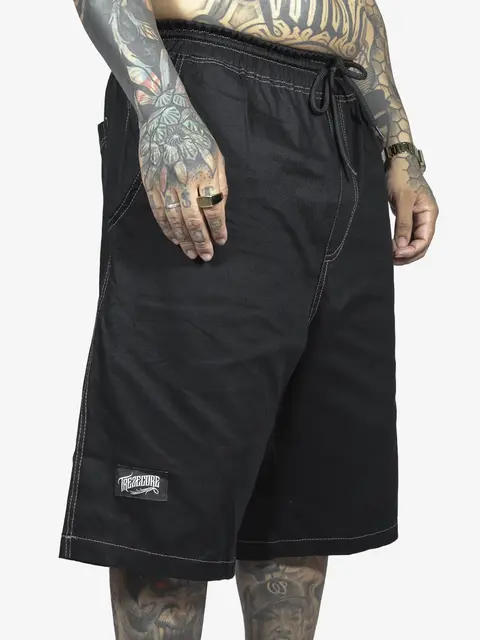 Bermuda Baggy Sarja - Preta