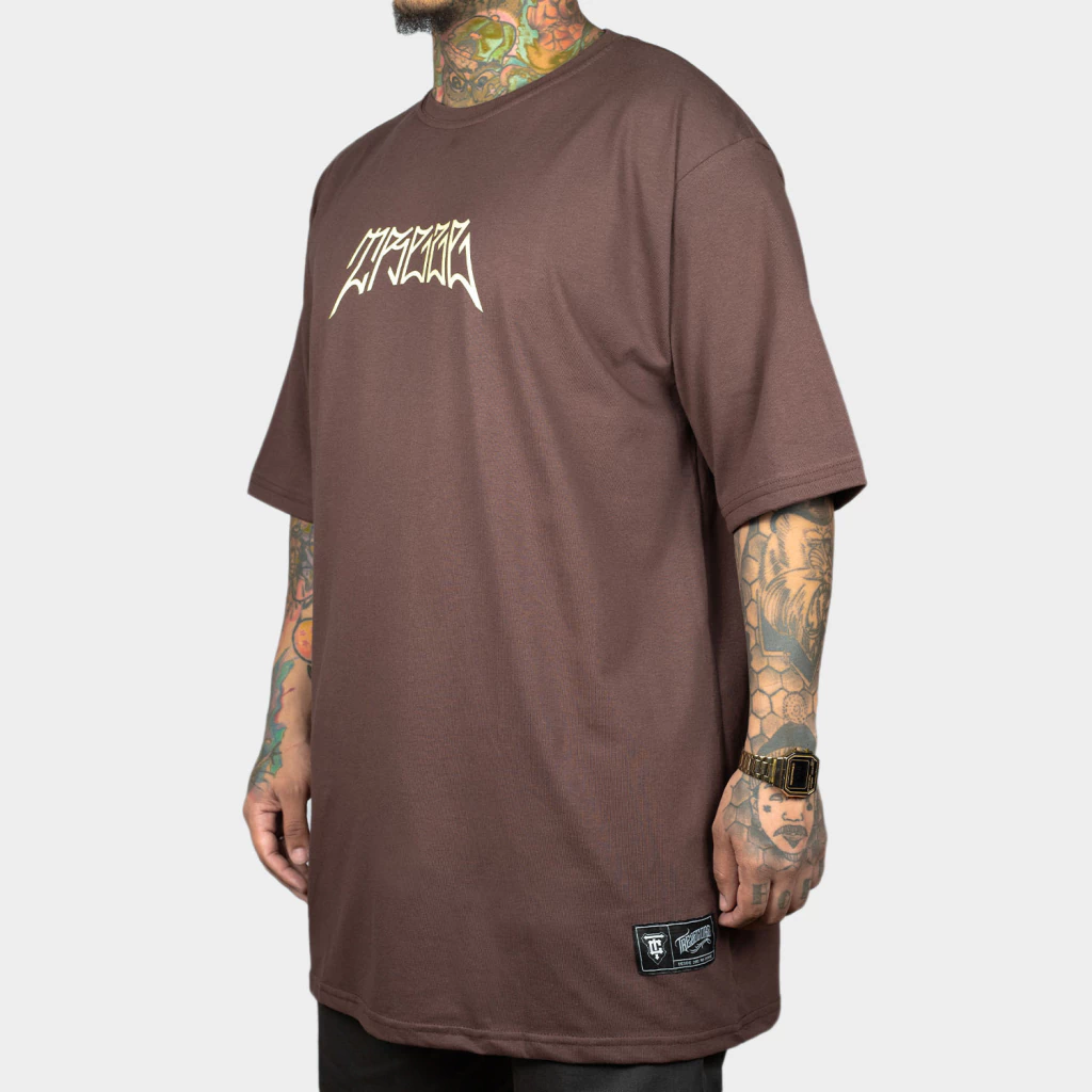 Camiseta Oversized Real Pixo Brown