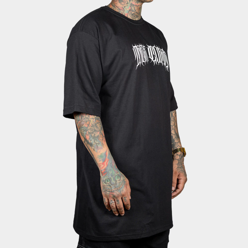 Camiseta Oversized Santa Muerte Preta