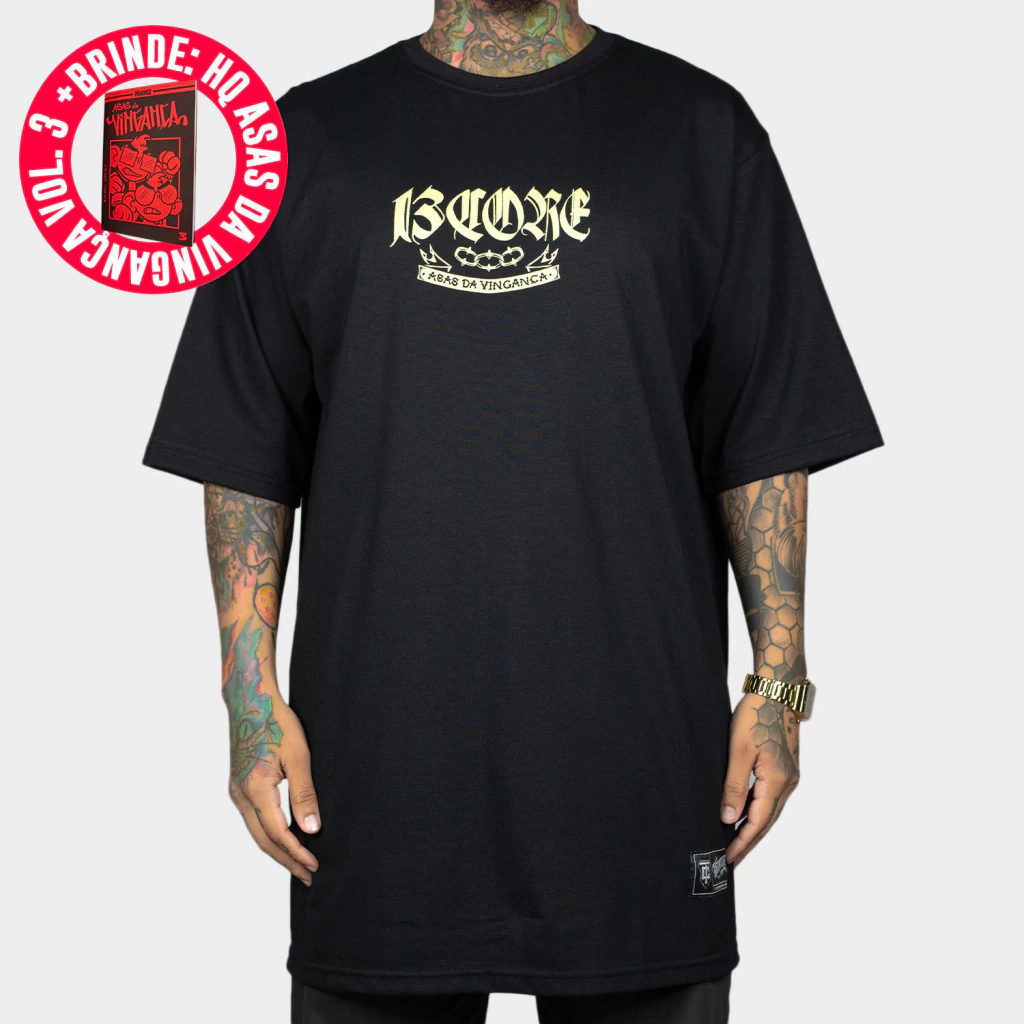 Camiseta Oversized Asas da Vingança - Shaolin Mark