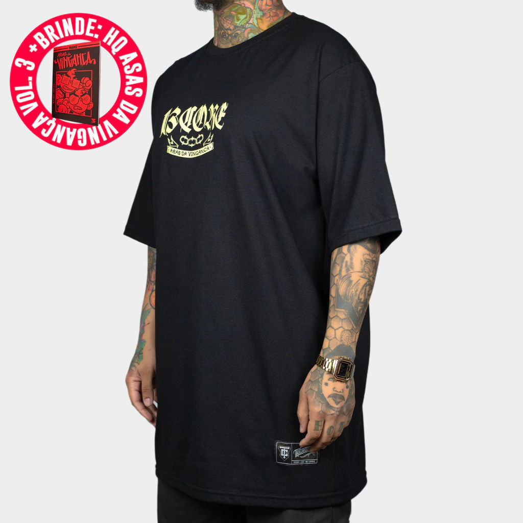 Camiseta Oversized Asas da Vingança - Shaolin Mark